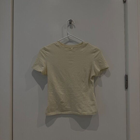 Skims Cotton Jersey T-Shirt – Bone / Size S - Picture 4 of 5